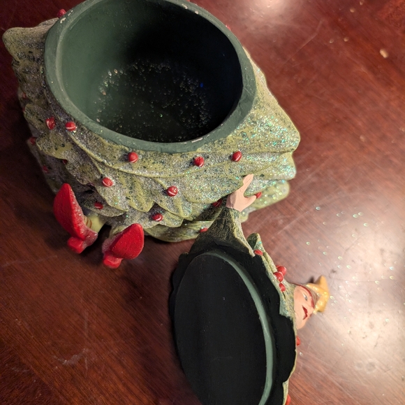 Department 56 Christmas Krinkles Tree Lady Woman Lidded Figure Patience Brewster - Picture 5 of 6